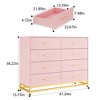 8 drawer dresser with metal handles, modern wooden chest of drawers with deep drawers, anti-tip device, suitable for closet,  living room, bedroom - 2 of 4