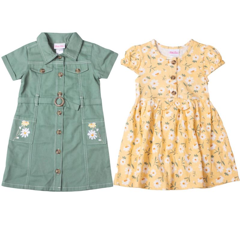 Little Lass Girl's 2-Pack of Cotton Dresses, 1 of 2