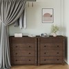 3 Drawer Dresser for Bedroom Nightstand, Wooden Chest of Drawers, Fluted End Table, Storage Organizer - 4 of 4