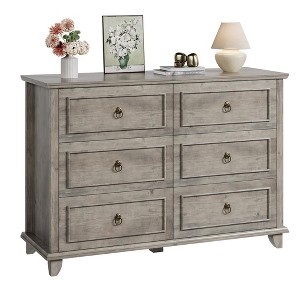 Dresser for Bedroom, 6 Drawer Dresser, Wood Dressers & Chests of Drawers - 1 of 4