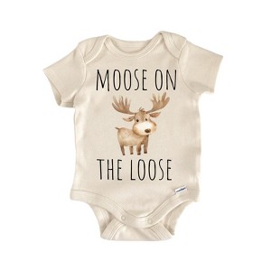 Moose on The Loose - Baby Boy Girl Clothes Infant Onesie® Funny Cute Newborn GS1 - 1 of 4