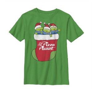 Boy's Toy Story Christmas Alien Stocking T-Shirt - 1 of 3