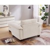 51" Oversize Chenille Upholstered Chaise Lounge Chair with Removable Ottoman and Storage for Living Room or Bedroom - 4 of 4