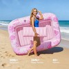 Jasonwell 85" x 57" Inflatable Tanning Pool Lounger Float with Pillow, 4-in-1 Sunbathing Bed, XL-Blushing Pink for Adults & Pool Fun - 2 of 4