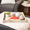 Northlight Set of 3 Vintage-Style Fashion and Dresses Square Wooden Serving Trays - White/Brown - 3 of 4