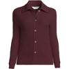 Lands' End Women's Waffle Relaxed Long Sleeve Shirt Jacket - 3 of 3