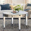 Mirror Coffee Table Cocktail Table Modern Sofa Side Table Accent Table Center Table, Rectangular/Round, Silver-ModernLuxe - 2 of 4