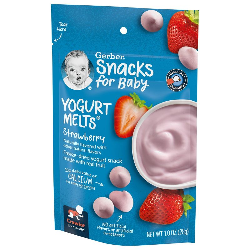 Gerber Yogurt Melts Strawberry Freeze-Dried Yogurt Snack - 1oz, 4 of 13