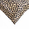 HomeRoots 12" X 20" Orange and Black Cowhide Throw Pillow - 4 of 4