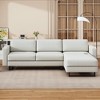 GDFStudio Longman Modern Wood and Linen Upholstered L-shaped 3-Seat Sectional Sofa with Chaise Longue - 3 of 4