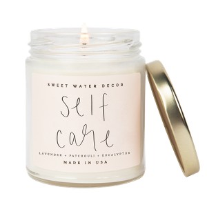 Sweet Water Decor Self Care 9oz Clear Jar Soy Candle - 1 of 3