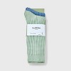 Men's 2pk Casual Crew Socks - Goodfellow & Co™ Heathered Blue 6-12 - 2 of 3