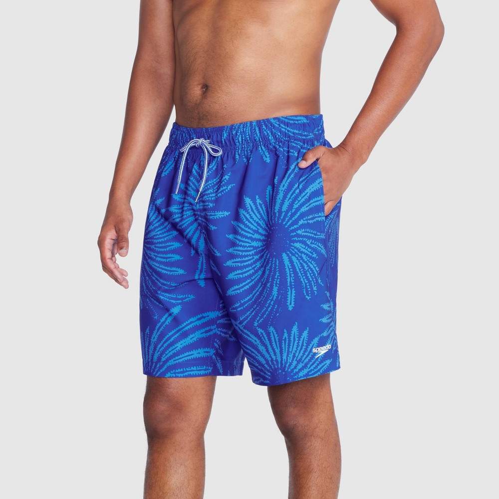 Photos - Swimwear Speedo Men's 5.5" Floral Print Swim Shorts - Blue XXL 