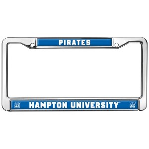 Hampton University HU Pirates Logo Full Size Standard License Plate Metal Frame - 1 of 4