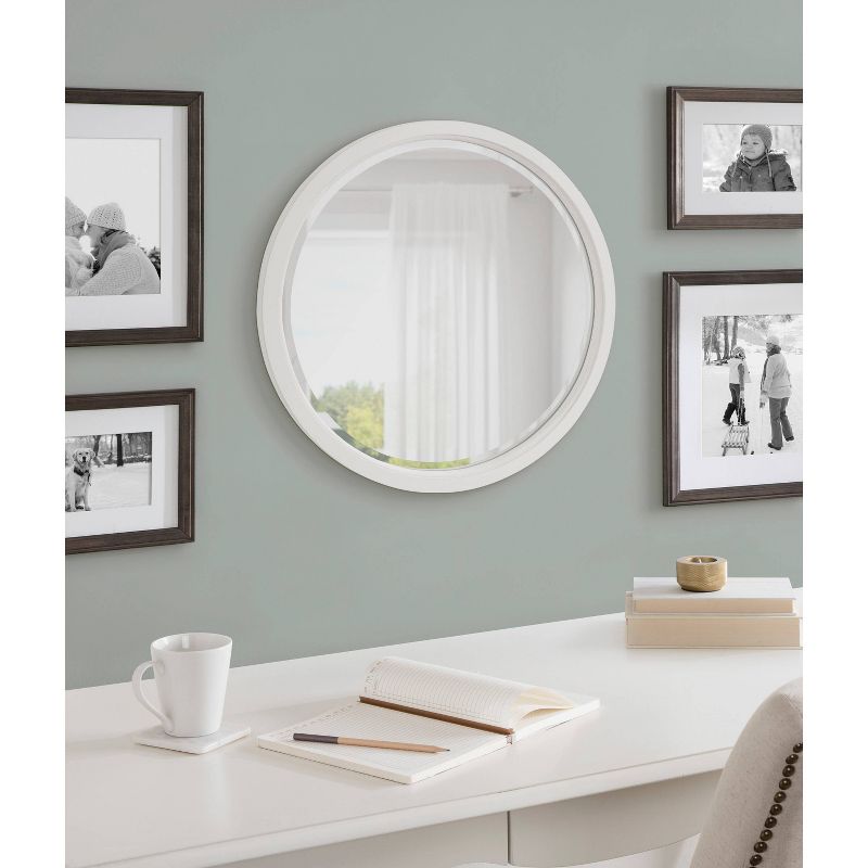 18&#34; x 18&#34; Hogan Round Framed Decorative Wall Mirror White - Kate &#38; Laurel All Things Decor, 6 of 9
