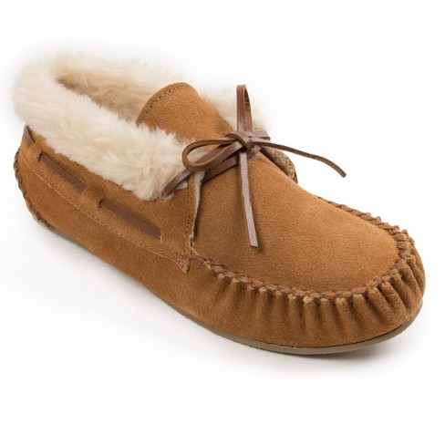 Minnetonka Casey Slipper (Cinnamon Suede) Men's Moccasin Shoes