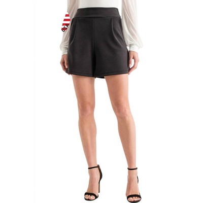 Women's Front Pleat Flare Shorts - wasabi + mint
