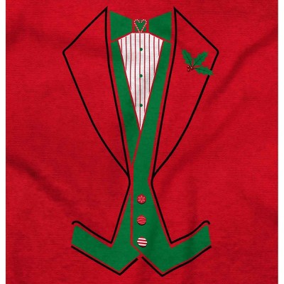 Ugly Christmas Santa's Elf Tuxedo Mens Graphic T Shirt Tees Brisco Brands