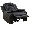 MAYEERTY Power Recliner Chair, Electric Leather Reclining Chair with USB Charging, LED Lighting & Adjustable Backrest for Living Room, Black - 3 of 4