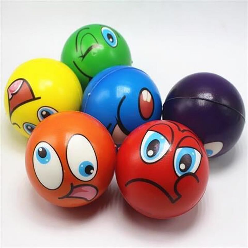 Link worldwide Ready! Set! Play! Pack Of 24 Mini Emoji Soft Foam Stress Reliever Balls, Fidget Toy For Kids & Adults, 4 of 12