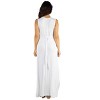 24seven Comfort Apparel Womens V Neck Maxi Dress - 3 of 4