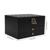 YIYIBYUS Watch Box Case for Men Women, Mens Jewelry Organizer Watch Holder, PU Watch Storage Box with Pillow - 3 of 4