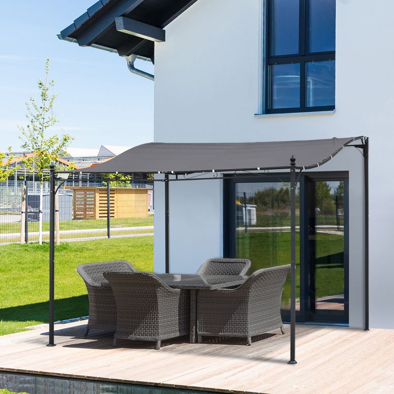 Outsunny Steel Outdoor Pergola Gazebo, Patio Canopy with Weather-Resistant Fabric and Drainage Holes, 3 of 8