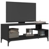 vidaXL TV Stand Black 40.2 in.x15.7 in.x16.1 in. Engineered Wood and Powder-coated Steel - 4 of 4