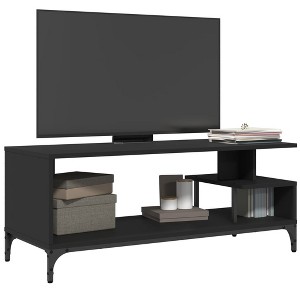 CLIHOME 42" Powder-Coated Steel TV Cabinet and Consoles Table With Open Self, Display Storage Cabinet - 1 of 4
