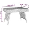 vidaXL Foldable Side Table, Black, 23.6"x15.7"x15", Poly Rattan - 4 of 4
