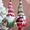 Whisen S/2 8.7x5.5x29.5"H Fabric Christmas Standing Holiday Gnomes,W/Knit Hats - Multicolor - 4 of 4