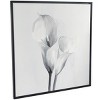 Canvas Floral Shaded Tulip Framed Wall Art with Black Frame White - Olivia & May - 4 of 4