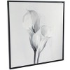 Canvas Floral Shaded Tulip Framed Wall Art with Black Frame White - Olivia & May - image 4 of 4