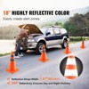 VEVOR Safety Cones, 4 Pack 18 inch Collapsible Traffic Cones, Construction Cones with Reflective Collars, Wide Base and A Storage Bag - 3 of 4