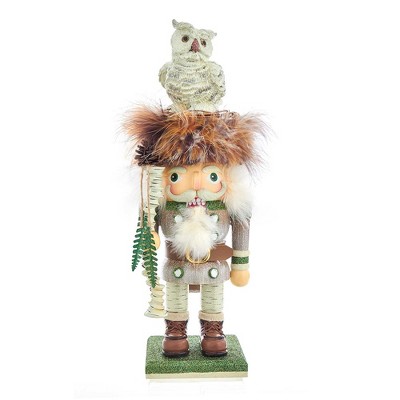 Kurt Adler 15" Hollywood Woodsman Nutcracker with White Owl