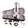 TopComfy 4/4 Solid Wood Violin Set with Case Bow Strings Shoulder Rest Tuner Connecting Wire Cloth for Adult Learners, White, 31.5"*9.84"*4.92" - 3 of 4