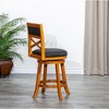 CAVINAS 24" Counter Height X-Back Chair, Swivel Stool, Bistro Chairs, Swivel Dining Chair, Fabric Seat - 4 of 4