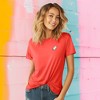 Dalix Ghost Embroidered Cotton Relaxed Fit Short Sleeve Crewneck Tee Shirt Women - 2 of 4