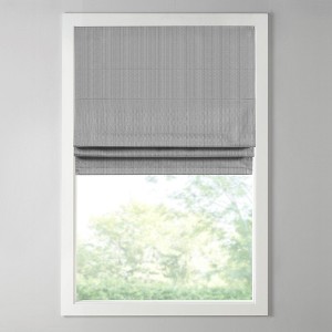 Vynxaria 39"Wx64"L Basketweave Room Darkening Cordless Roman Shade£¬Gray(Only 1 PC) - 1 of 4