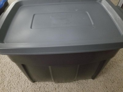 Rubbermaid Roughneck️ Storage Totes, Durable Stackable Containers, Great  for Garage Storage, Moving Boxes, and More, 18 Gal - 6 Pack