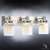 Urban Ambiance Luxury Modern Farmhouse Bath Fixture,  8-5/8"H x 21-5/8"W,  Brushed Nickel Finish, UHP2142 - 3 of 4