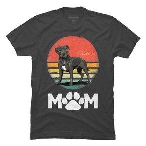 Men's Design By Humans Mother's Day Pittie Mom Pitbull Dog Lovers By JorgeLopez T-Shirt - 1 of 2