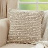 18"x18" Cotton Moroccan Design Square Pillow Cover Natural - Saro Lifestyle - image 4 of 4