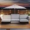 Luck Live sectional couches for living room electric functional corduroy three motor sofa with USB interface - 3 of 4