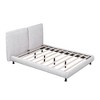 NicBex Queen Size Upholstered Platform Bed Frame,Thick Polyester Fabric Headboard with 2 Large Headrests,No Box Spring Needed,Easy Assembly,Beige/Gray - 3 of 4