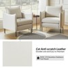 Colin Modern Anti-scratch Fabric Armchair with Black Metal Legs-Ivory | Artful Living Design - 4 of 4