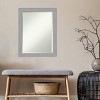 22" x 28" Brushed Nickel Framed Wall Mirror Silver - Amanti Art: Modern Rectangle Beveled, No Assembly Required - 4 of 4