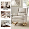 Adrian Modern Rocking Chair with Solid Wooden legs|HULALA HOME-LINEN - 4 of 4