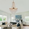 XINGHANZHENXUAN Silver Modern Ceiling Lights, Hanging Light Fixture Tiered Design for Dining Room, Living Room, or Entryway (No Bulbs) - 3 of 4
