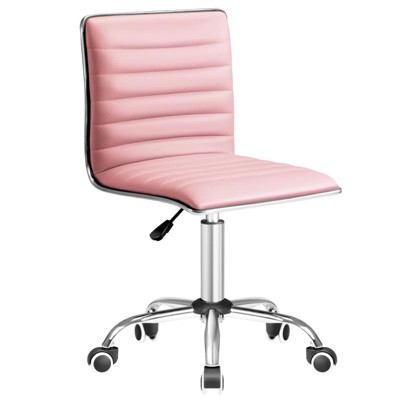 LACOO Faux Leather Mid Back Task Chair Swivel Office Desk Chair